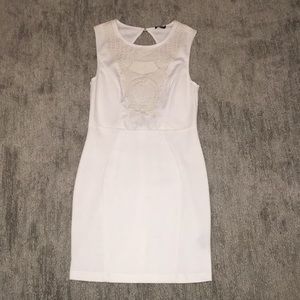 White Embroidered Cocktail dress